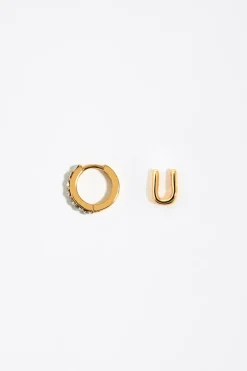 Store BIMBA Y LOLA Pendientes Letra U Cristales