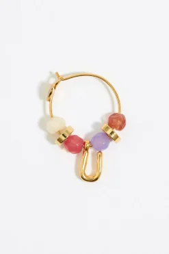 Fashion BIMBA Y LOLA Pendientes Letra U Piedras Multicolores