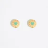 Fashion BIMBA Y LOLA Pendientes Logo Candy Aguamarina Dorados