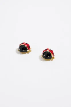 Store BIMBA Y LOLA Pendientes Mini Mariquita Dorados