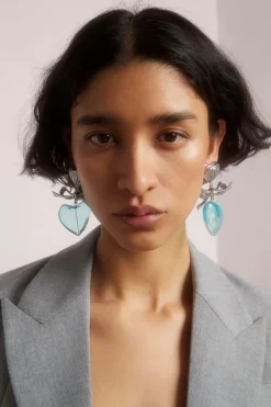 Fashion BIMBA Y LOLA Pendientes Perfume Corazon Vidrio