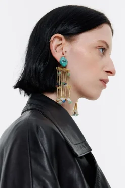 Hot BIMBA Y LOLA Pendientes Piedras Multicolores