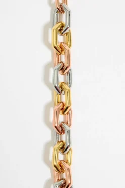 Online BIMBA Y LOLA Pulsera Cadena Hexagonal Tricolor