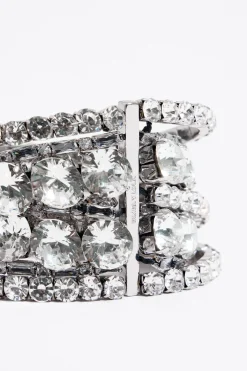 Fashion BIMBA Y LOLA Pulsera Elastica Cristales Plateada