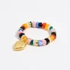Clearance BIMBA Y LOLA Pulsera Elastica Resina Corazon