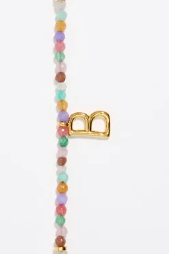 Fashion BIMBA Y LOLA Pulsera Letra B Piedras Multicolores