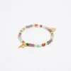 Hot BIMBA Y LOLA Pulsera Letra F Piedras Multicolores
