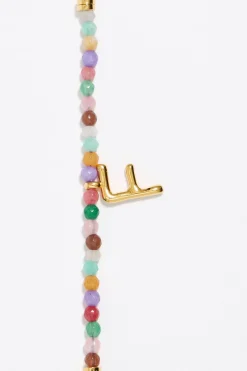 Hot BIMBA Y LOLA Pulsera Letra F Piedras Multicolores