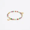 Best BIMBA Y LOLA Pulsera Letra J Piedras Multicolores