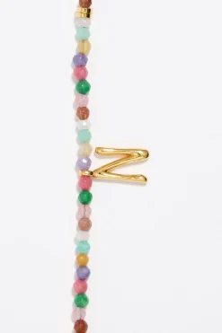 Best Sale BIMBA Y LOLA Pulsera Letra N Piedras Multicolores