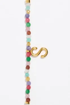 Fashion BIMBA Y LOLA Pulsera Letra S Piedras Multicolores