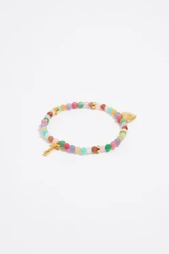 Store BIMBA Y LOLA Pulsera Letra T Piedras Multicolores