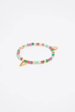 Best Sale BIMBA Y LOLA Pulsera Letra V Piedras Multicolores