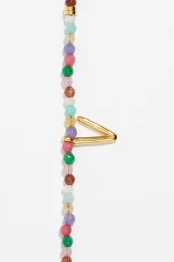 Best Sale BIMBA Y LOLA Pulsera Letra V Piedras Multicolores