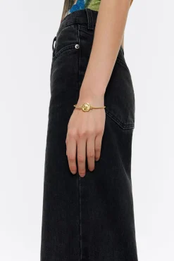 Clearance BIMBA Y LOLA Pulsera Logo Dorado Mate