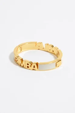New BIMBA Y LOLA Pulsera Logo Esmalte Marfil