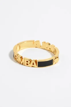Discount BIMBA Y LOLA Pulsera Logo Esmalte Negra