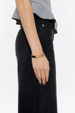 Discount BIMBA Y LOLA Pulsera Logo Esmalte Negra