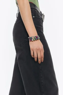 Flash Sale BIMBA Y LOLA Pulsera Muelle Logo Plateada