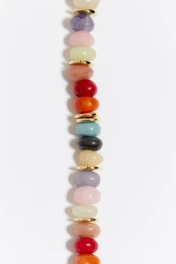 Clearance BIMBA Y LOLA Pulsera Piedras Multicolores Dorada Mate