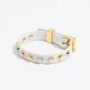 Shop BIMBA Y LOLA Pulsera Piel Tachas Marfil