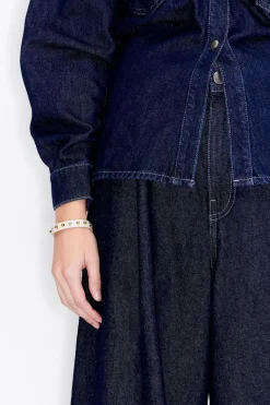 Shop BIMBA Y LOLA Pulsera Piel Tachas Marfil