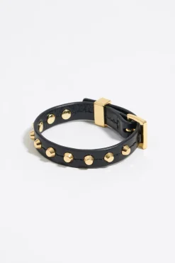 Best BIMBA Y LOLA Pulsera Piel Tachas Negra