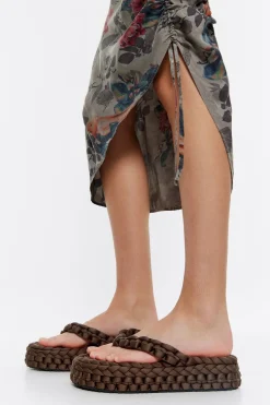 Clearance BIMBA Y LOLA Sandalia Plana Trenzado Marron