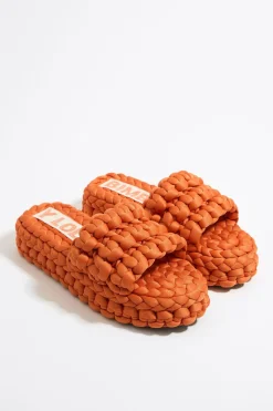 Cheap BIMBA Y LOLA Sandalia Plana Trenzado Naranja