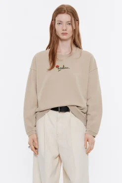 Best BIMBA Y LOLA Sudadera Logo Estampado Camel