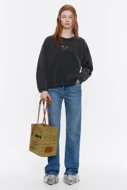 New BIMBA Y LOLA Sudadera Logo Estampado Negra