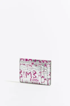 Clearance BIMBA Y LOLA Tarjetero Grabado Cocodrilo Plata