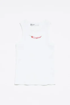 Store BIMBA Y LOLA Top Ajustado Guindilla Blanco