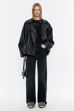 Cheap BIMBA Y LOLA Top Ajustado Logo Estampado Negro