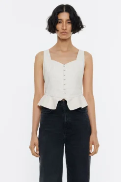 Flash Sale BIMBA Y LOLA Top Ajustado Piel Gris Hielo