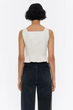 New BIMBA Y LOLA Top Ajustado Piel Gris Hielo