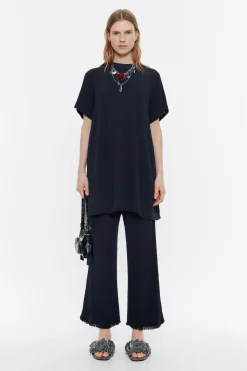 Clearance BIMBA Y LOLA Top Largo Desflecado Antracita