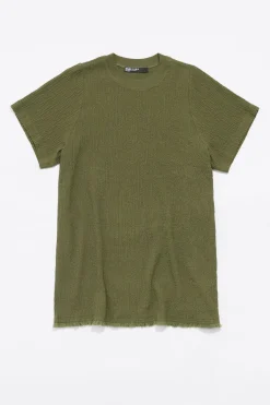 Best Sale BIMBA Y LOLA Top Largo Desflecado Caqui