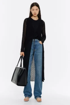 Cheap BIMBA Y LOLA Top Linea A Punto Roma Negro