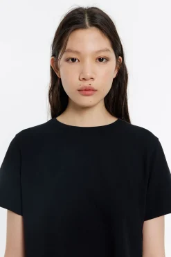 Sale BIMBA Y LOLA Top Recto Corto Punto Roma Negro