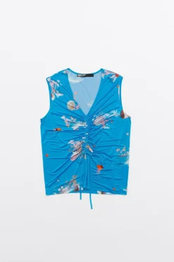 Clearance BIMBA Y LOLA Top Recto Waves Azul