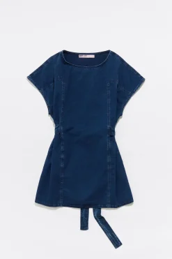 Hot BIMBA Y LOLA Vestido Corto Denim Indigo Oscuro