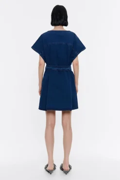 Hot BIMBA Y LOLA Vestido Corto Denim Indigo Oscuro