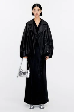 Hot BIMBA Y LOLA Vestido Cruzado Saten Negro