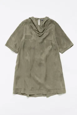 Discount BIMBA Y LOLA Vestido Cuello Panuelo Fluido Caqui