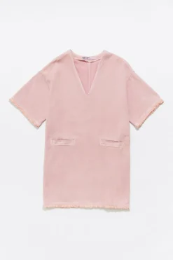 Best BIMBA Y LOLA Vestido Denim Corto Rosa