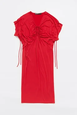 Best BIMBA Y LOLA Vestido Fluido Midi Rojo