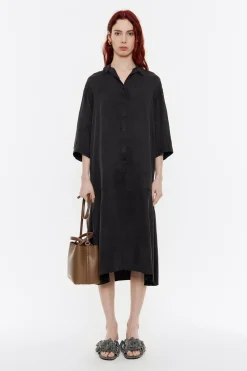 Cheap BIMBA Y LOLA Vestido Linea A Fluido Negro