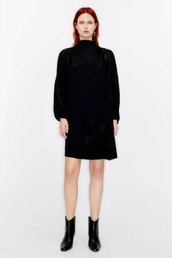 Fashion BIMBA Y LOLA Vestido Mini Jacquard Negro