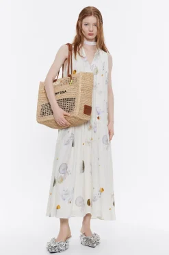 Hot BIMBA Y LOLA Vestido Oversize Waves Marfil